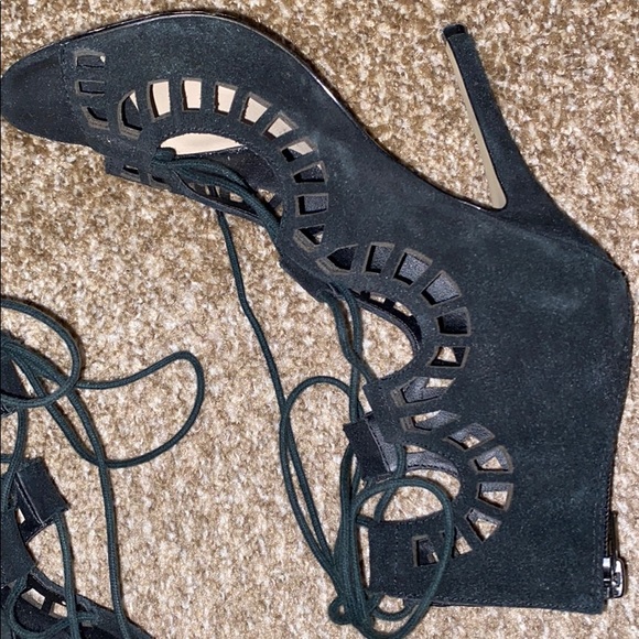 ShoeMint Lace Up Heels - Picture 3 of 8